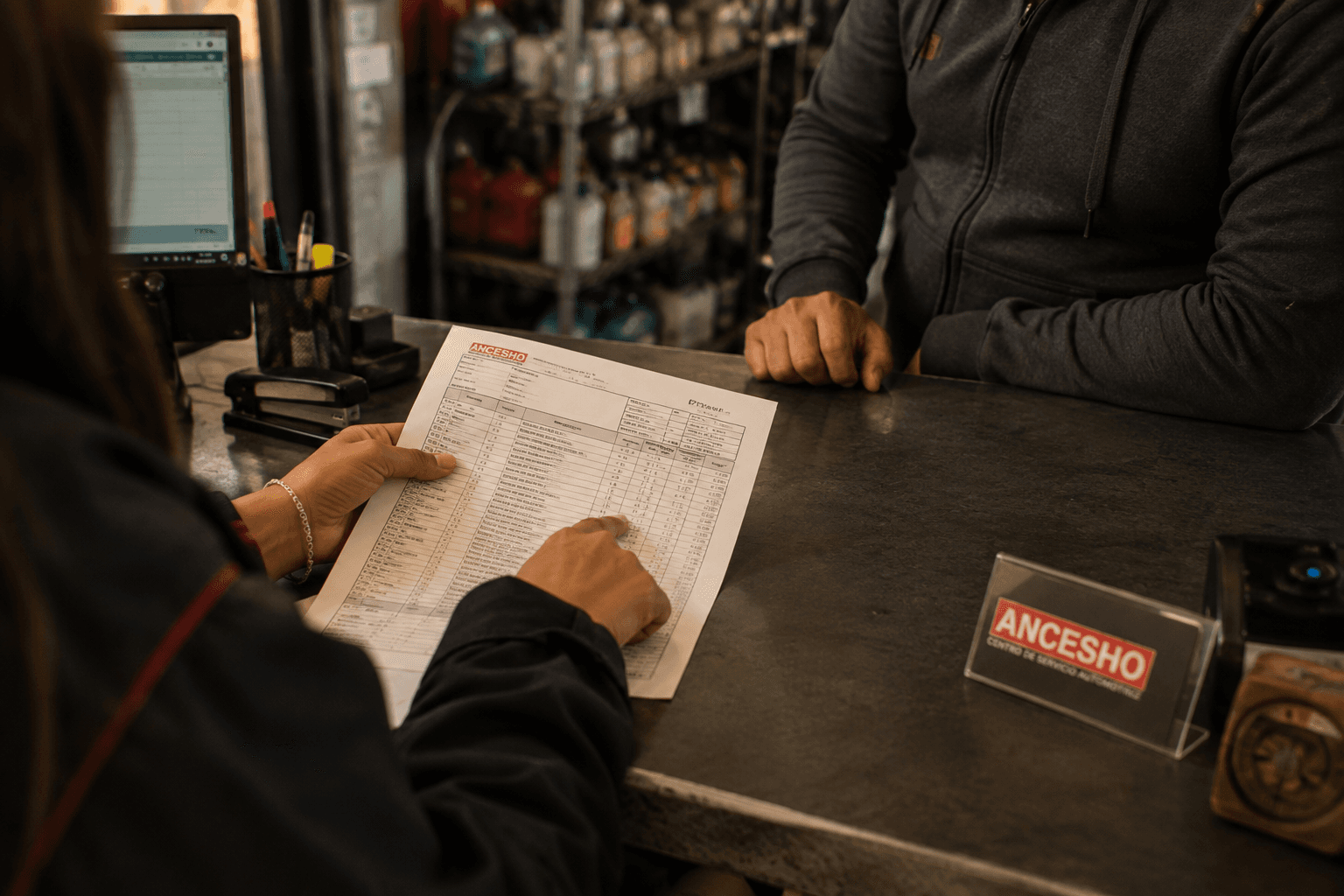 Recepción y atención a cliente en ANCESHO